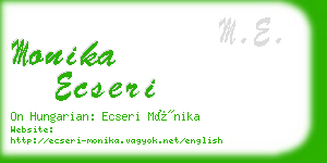 monika ecseri business card